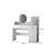 Hanah Home Sto za šminkanje Harmony 2 Round, 124 x 135 x 40 cm, Beli