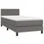 Vidaxl Box spring postelja z vzmetnico LED siva 100x200cm umetno usnje