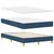 LED Box Spring Krevet s LED trakama Plava 120 x 190 cm tkanina