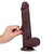 Dildo s pomičnim slojem LikeTrue 21 cm – smeđi