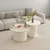 Hanah Home klub sto Valento 20220, 60,8 cm, Moonstone / travertin