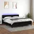 Vidaxl Box spring postelja z vzmetnico LED črna 180x200 cm blago