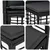 Set vanjskih sofa 5 pcs Crna i tamno siva Poliester
