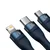 1 to 3 Baseus 3V1 Usb Kabel Za Lightning Usb-C Micro Usb 100W 1.2M Za Telefone