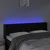 LED uzglavlje crno 163x16x78/88 cm baršunasto