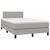 vidaXL Box spring postelja z vzmetnico LED sv. siva 120x190 cm blago
