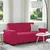 Vidaxl Dvosed vinsko rdeč 180x78x84 cm žamet