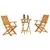 Sklopivi bistro set 3 pcs Smeđa Čvrsto drvo akacije