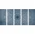 5-delna slika temno modri cvet Mandale - 200x100