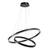 Rabalux Visilica sa daljinskim Isaure, 2 prstena, LED 80W, 3000-6500K, 60cm, Crna