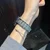 Biaodaige Zaštitna maska za pametni sat + Zamenska narukvica za pametni sat za Apple Watch, Srebrna