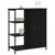 Komoda crna 70 x 30 x 80 cm od konstruiranog drva