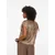 VERO MODA Bluza VMSMILLA  svetlo rjava / temno rjava