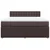 Vidaxl Box spring postelja z vzmetnico temno rjava 180x200 cm blago