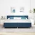 Vidaxl LED Box Spring Postelja z LED trakami Modra 200 x 200 cm blago