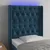 Vidaxl LED posteljno vzglavje temno modro 83x16x118/128 cm žamet