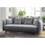 Atelier del Sofa Trosed na razvlačenje Puffy, 235 x 95 x 98 cm, Sivi