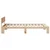 vidaXL Posteljni okvir s hrbtno stranjo 90x190 cm Trden borov les