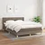 Vidaxl Box spring postelja z vzmetnico taupe 140x200 cm blago