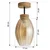 BRILAGI - LED plafonski luster R GLASS 1xE27/60W/230V O 17 cm hrast/dimljeno bež