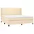 Vidaxl Box spring postelja z vzmetnico krem 200x200 cm blago