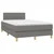 Vidaxl Box spring postelja z vzmetnico LED temno siva 120x190 cm blago
