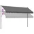 Tenda na uvlačenje antracit 400 x 150 cm od tkanine i čelika