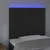 LED uzglavlje crno 100x5x118/128 cm baršunasto