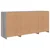 Komoda s LED svjetlima boja sivog hrasta 142,5x37x67 cm