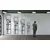 WallXpert metalni zidni ukras 5235, drvo sa pticama u 4 vertikalno složena panela, 30 x 120 cm, crni