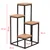Hanah Home Polica 34x39x65cm Bež-Crna