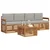 Set vanjskih sofa s jastukom 5 pcs Prirodna i svijetlo siva