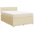 vidaXL vidaXL Box spring postelja z vzmetnico krem 140x200 cm blago, (21306563)
