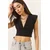 Bianco Lucci Ženska bluza 60284037, V-izrez, Crna