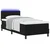 vidaXL Box Spring Postelja z Mattresom in LED Črna 90x190 cm Tkanina