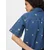 PIECES Dolga srajca PCFLORA  moder denim / svetlo zelena / bela