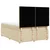 Vidaxl Box spring postelja z vzmetnico krem 160x200 cm blago
