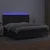 vidaXL Box spring postelja z vzmetnico LED črna 200x200cm umetno usnje