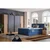 Carryhome BOXSPRING POSTELJA 160 cm  x 200 cm , tekstil modra