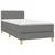 Vidaxl Box spring postelja z vzmetnico LED temno siva 80x200 cm blago