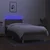 Vidaxl Box spring postelja z vzmetnico LED taupe 90x200 cm blago