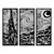 Wallity Zidna dekoracija Vangogh, 3x30x73 cm, 1.5 mm, Crna