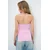 Trend Alacati Stili Ženska bluza bez rukava Alc-X13752, Brod izrez, Roze