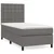 Greatstore Box spring postelja z vzmetnico siva 80x200 cm umetno usnje