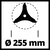 Einhell trokraki nož za trimer 255mm/2,5mm, ( 3405082 )