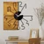 WALLXPERT 29 Zidni sat Wooden Clock, Crni