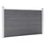 Vidaxl Vrtna ograja WPC 180x105 cm siva