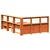 Krevet s policama s uzglavljem 2 pcs Vosak smeđa 200 x 160 cm