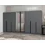 Hanah Home ormar sa reflektujućim staklom Nisa 20601, 360 cm, antracit