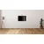 WallXpert slika na kaljenom staklu 1732, apstraktni crni talasi na tamnoj pozadini, 70 x 100 cm
